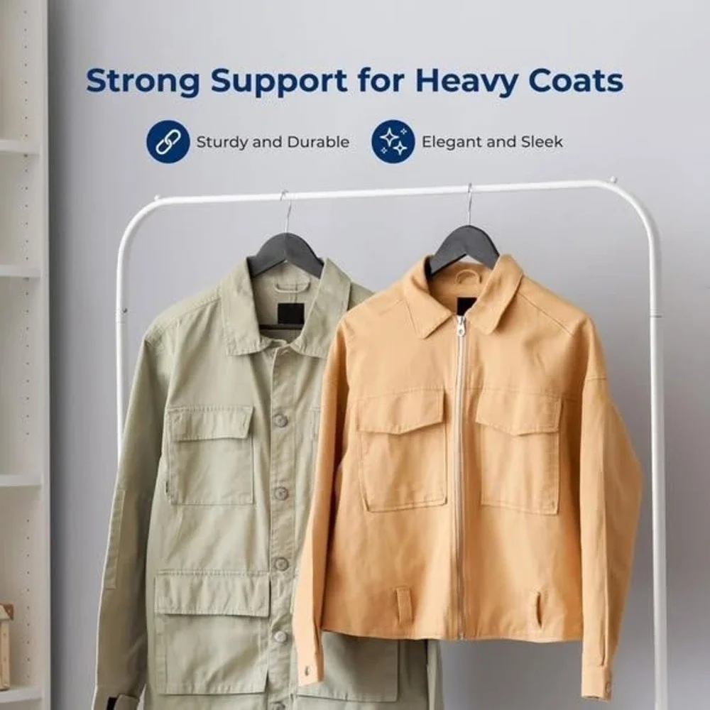 Wooden Suit OR COAT Hangers with Swivel Hook & Notches Slim‎ Design 32 PACK